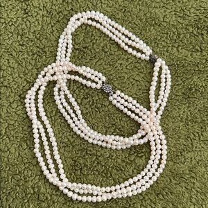 Elegant Pearl Necklace : 2 pieces together